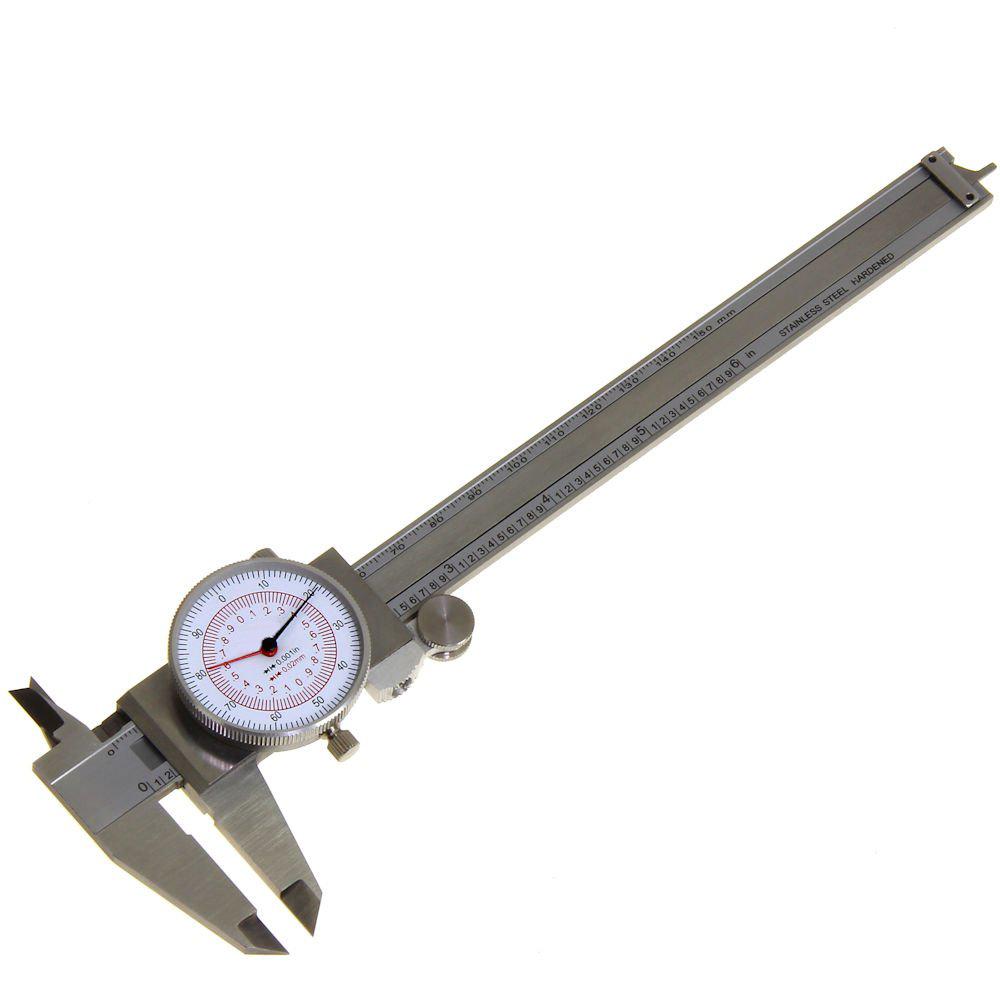 Dial Caliper 6" / 150mm DUAL Reading Scale METRIC SAE Standard INCH MM