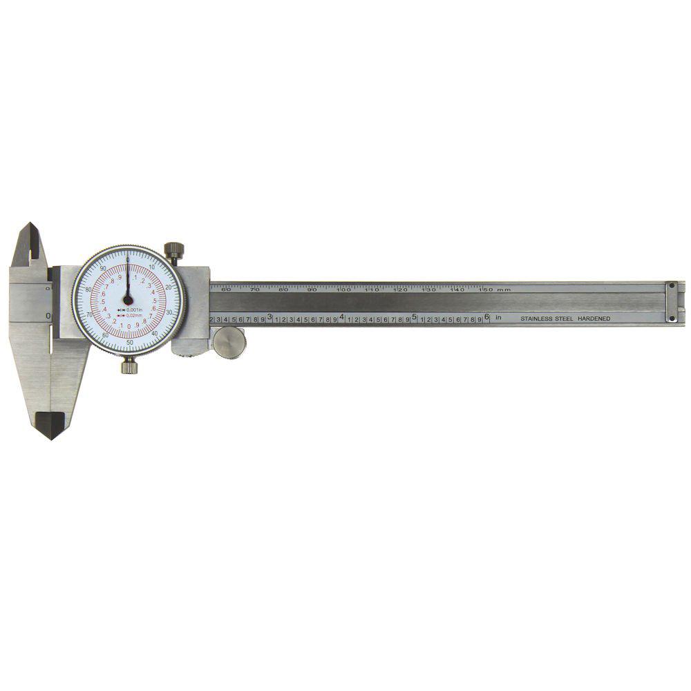 Dial Caliper 6" / 150mm DUAL Reading Scale METRIC SAE Standard INCH MM