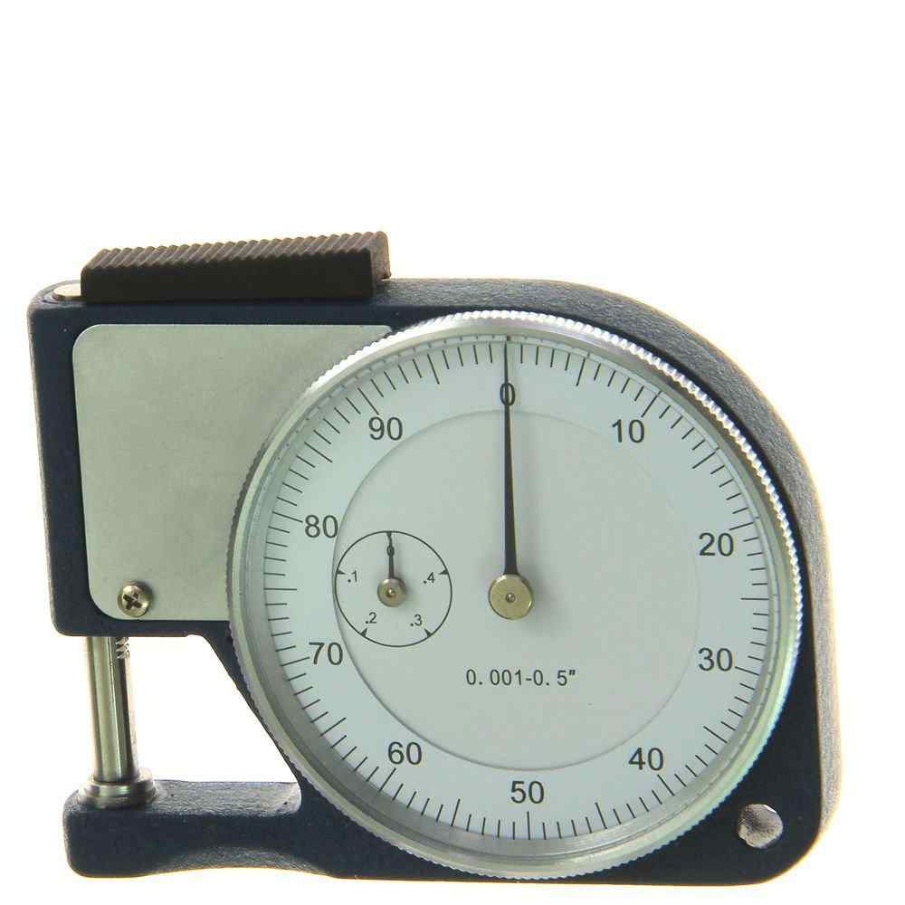 Pocket Thickness Micrometer 0.5"/0.001" Portable Quick Measure Paper Gauge