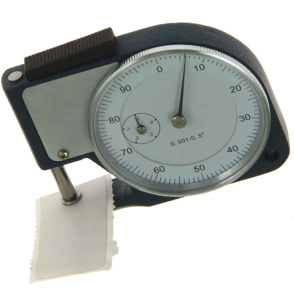 Pocket Thickness Micrometer 0.5"/0.001" Portable Quick Measure Paper Gauge