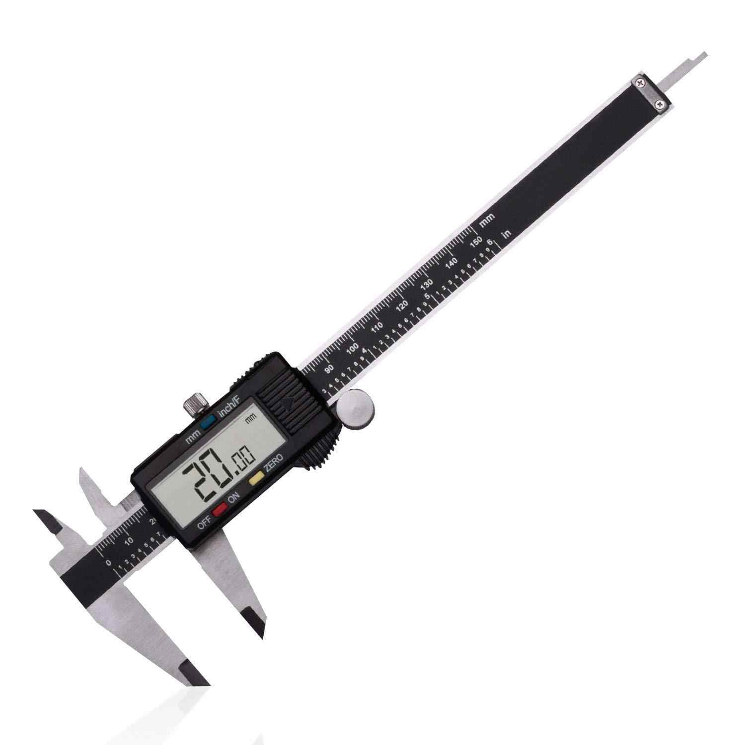 Electronic Digital Caliper Stainless Steel Body with Large LCD Screen