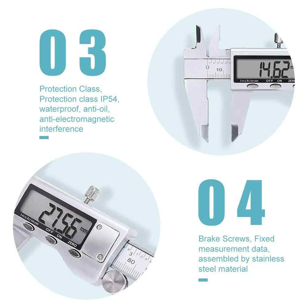 Stainless Steel Caliper 150mm/0-6 inch Measuring Tools with Extra-Large LCD Screen