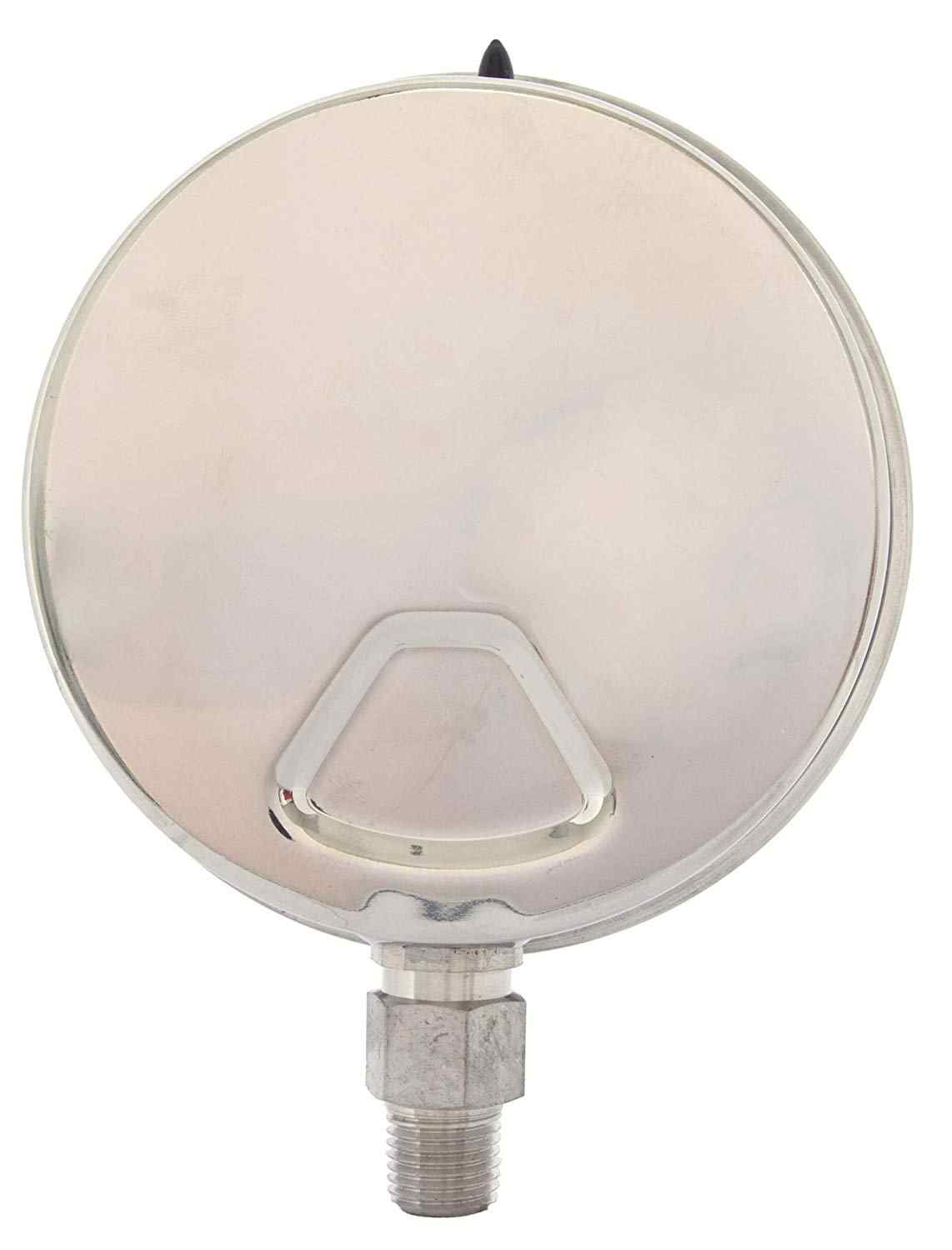 4" All Stainless Steel Oil Filled Vacuum Pressure Gauge - 1/4" NPT Lower Mount, 30HG/0PSI