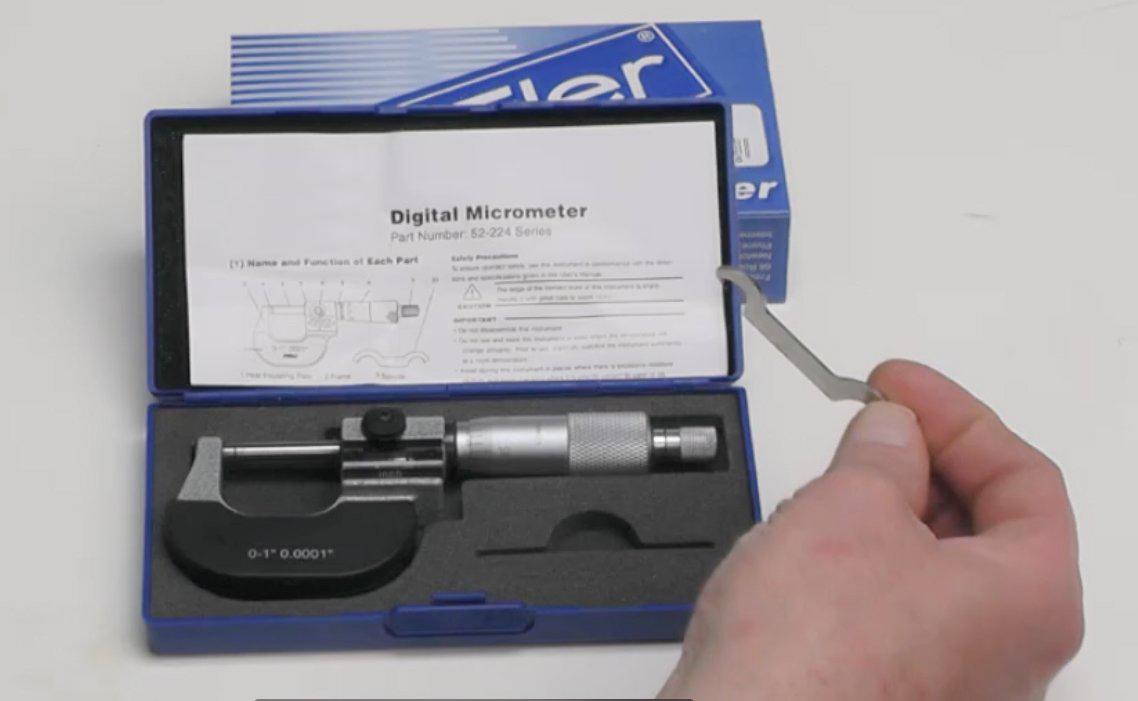 Digit Outside Micrometer, 0-1" Measuring Range, 0.0001" Graduation