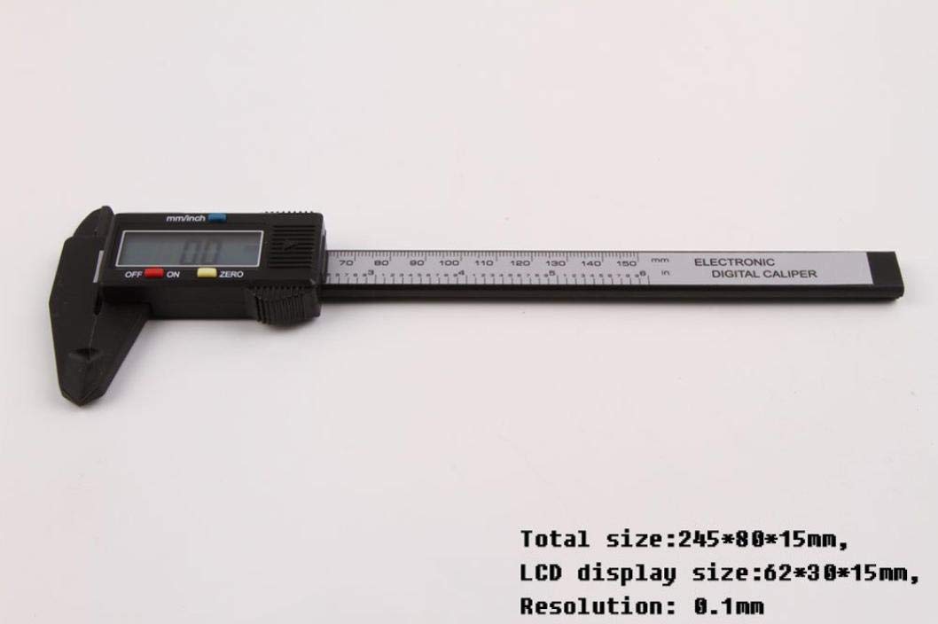 150mm/6inch LCD Digital Electronic Carbon Fiber Vernier Caliper Gauge Micrometer