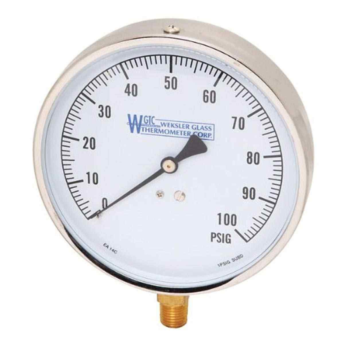 EA14-E Contractor\'s Pressure Gauge, 0 to 200 psi, 1/4\" NPT(M)