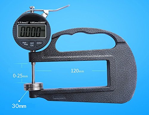 Custom Edition Digital Thickness Gauge | Flat Anvil, 120mm Throat Depth | ID-S Type & Inch/Metric | 0-1" (0-25mm) Range, 0.00005" (0.001mm) Resolution, Chuck Ø 30mm