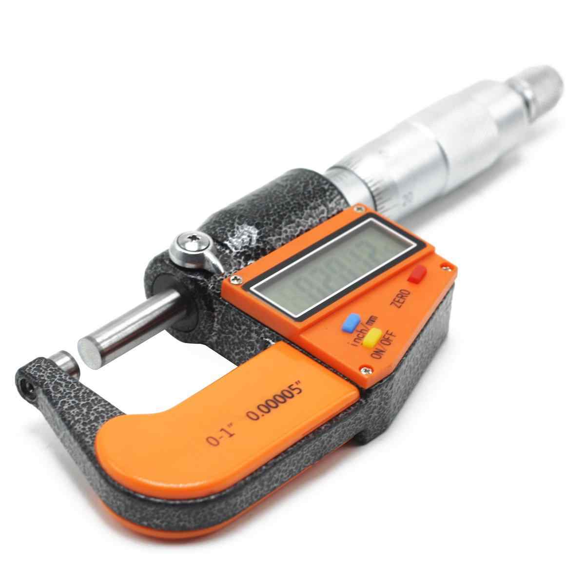 Micrometer with Large Display - Inch/Metric Conversion 0-1"/ 0-25 mm Measuring Range